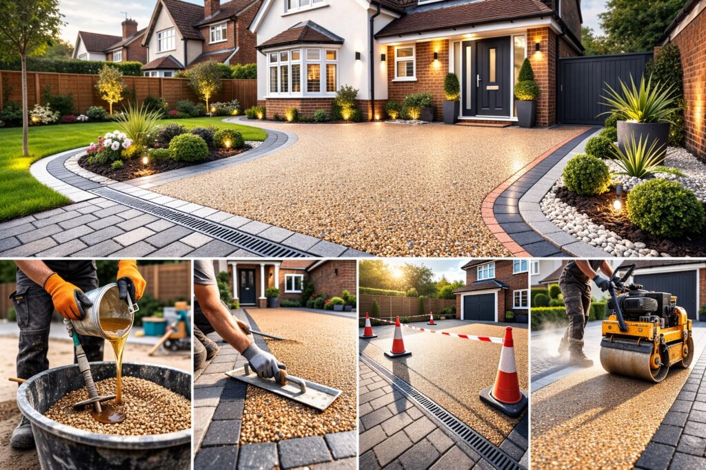 resin-driveway-installation-collage