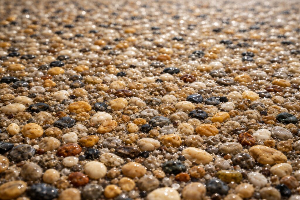 close up of resin
